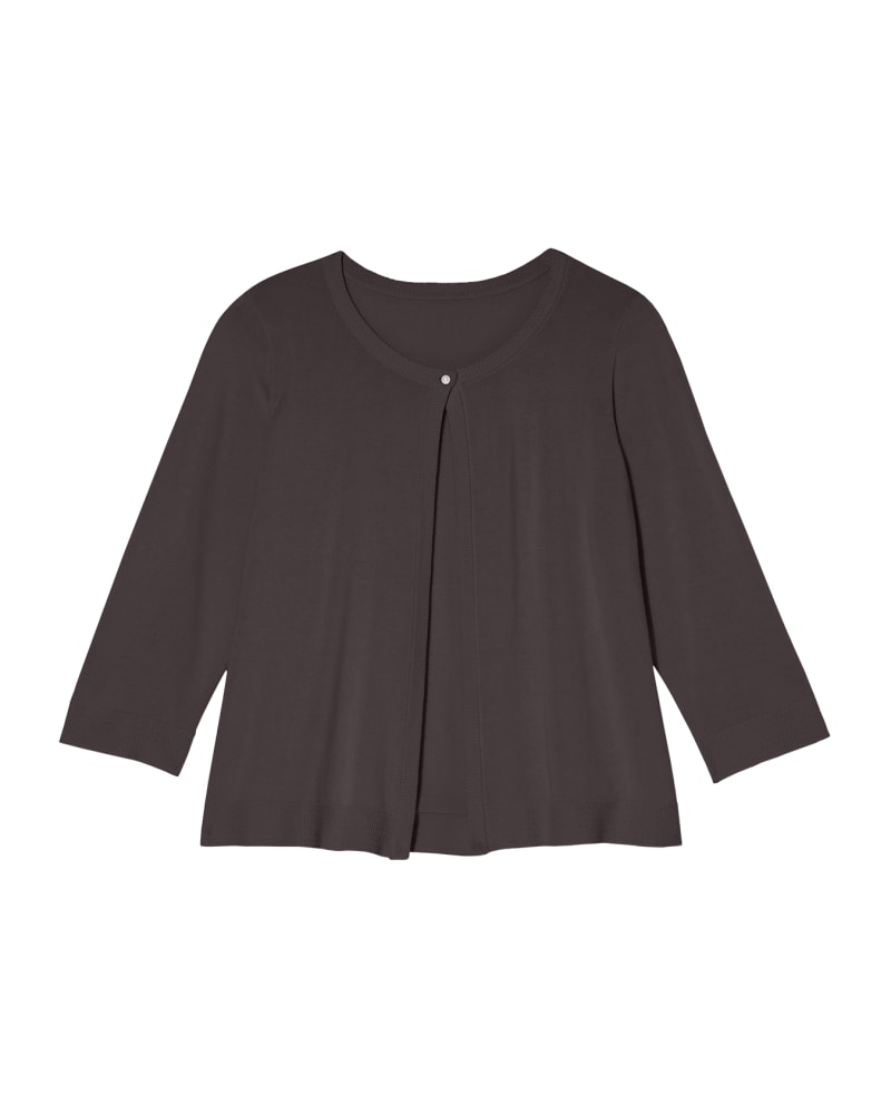 Front of plus size Ingrid Chevron Cuff Cardigan by Meera Lane | Dia&Co | dia_product_style_image_id:119738